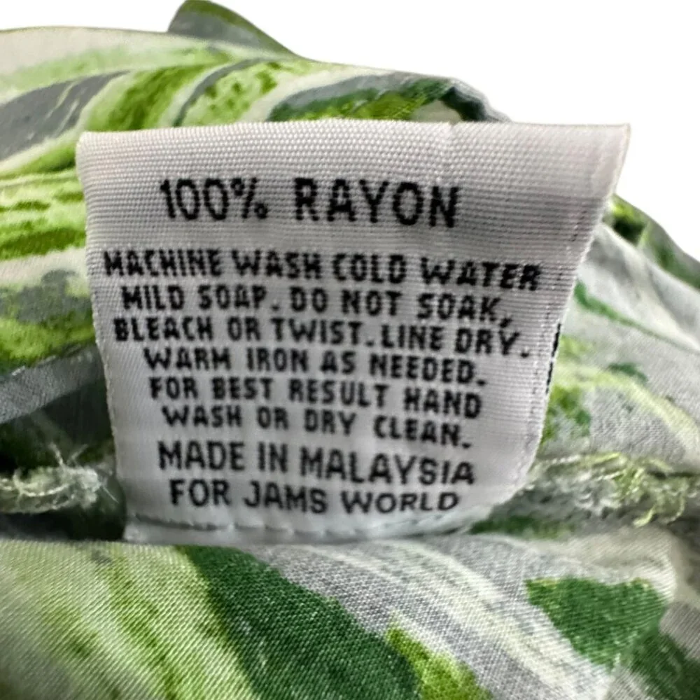 Jams World Ariana Midi Dress size Small Manoa Print W3104 green gray leaf print - Picture 7 of 11